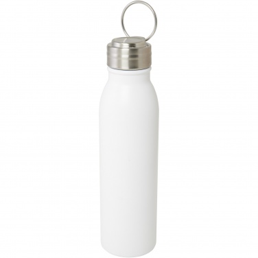Logo trade promotional giveaways picture of: Harper 700 ml RCS certified stainless steel water bottle with metal loop